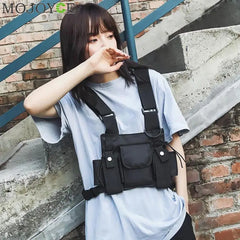 Nylon Chest Rig Bag Vest Hip Hop Streetwear Tactical Harness Kanye West Chest