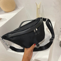 Nylon Crossbody Shoulder Bags for Women Solid Chest Bag Female