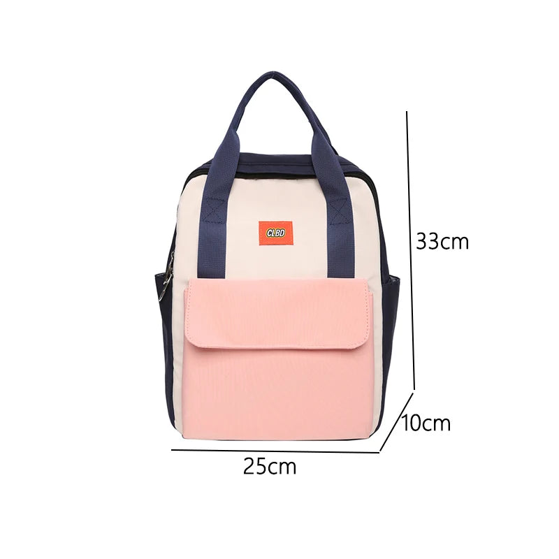 Nylon Girl Backpack for Teenage Lightweight Waterproof Travel Bag
