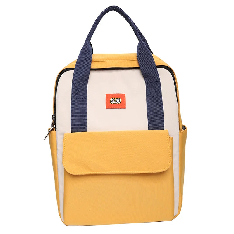 Nylon Girl Backpack College School Bag for Teenage Lightweight