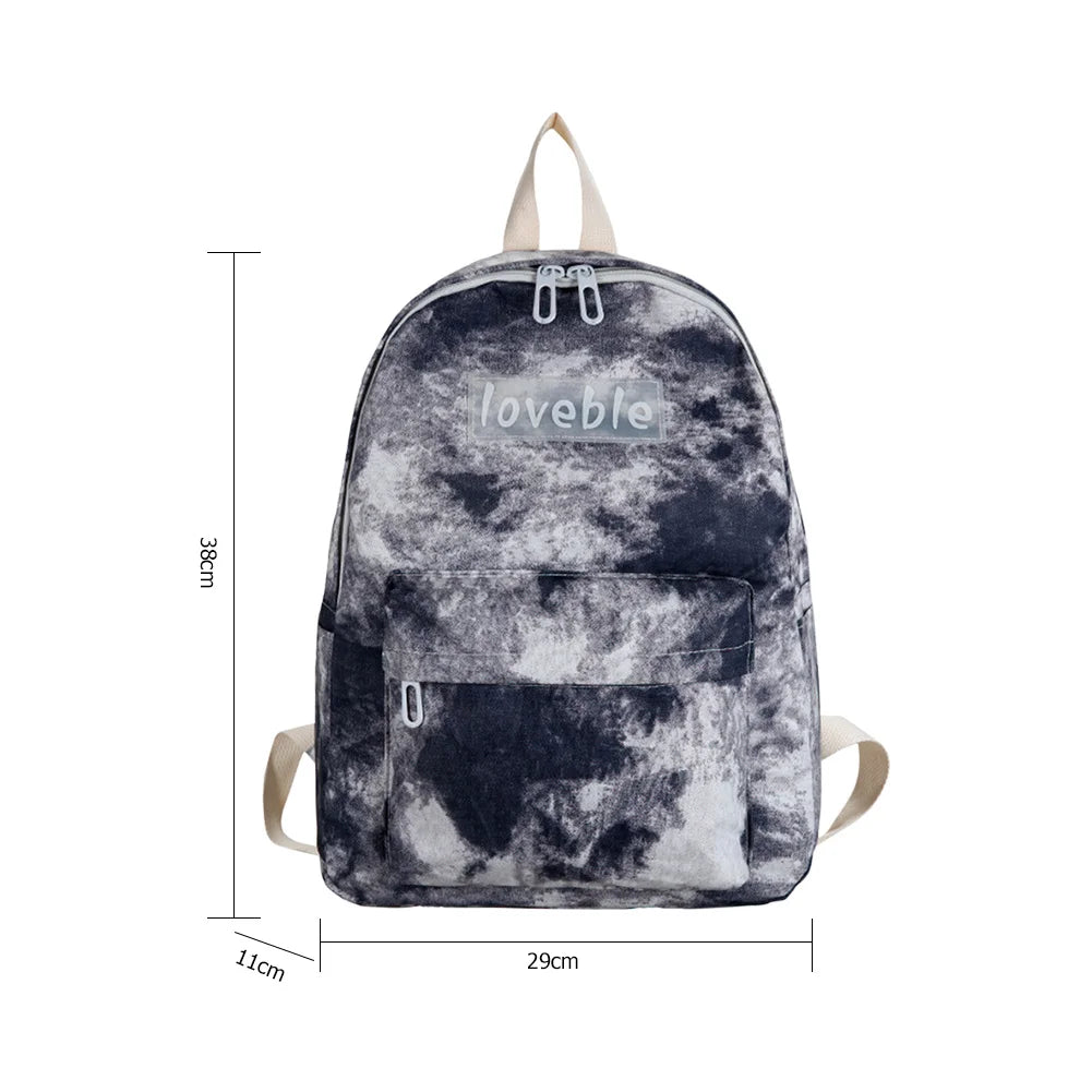 Nylon Printing Women Backpack Rucksack Teenager Girls Casual Large Capacity