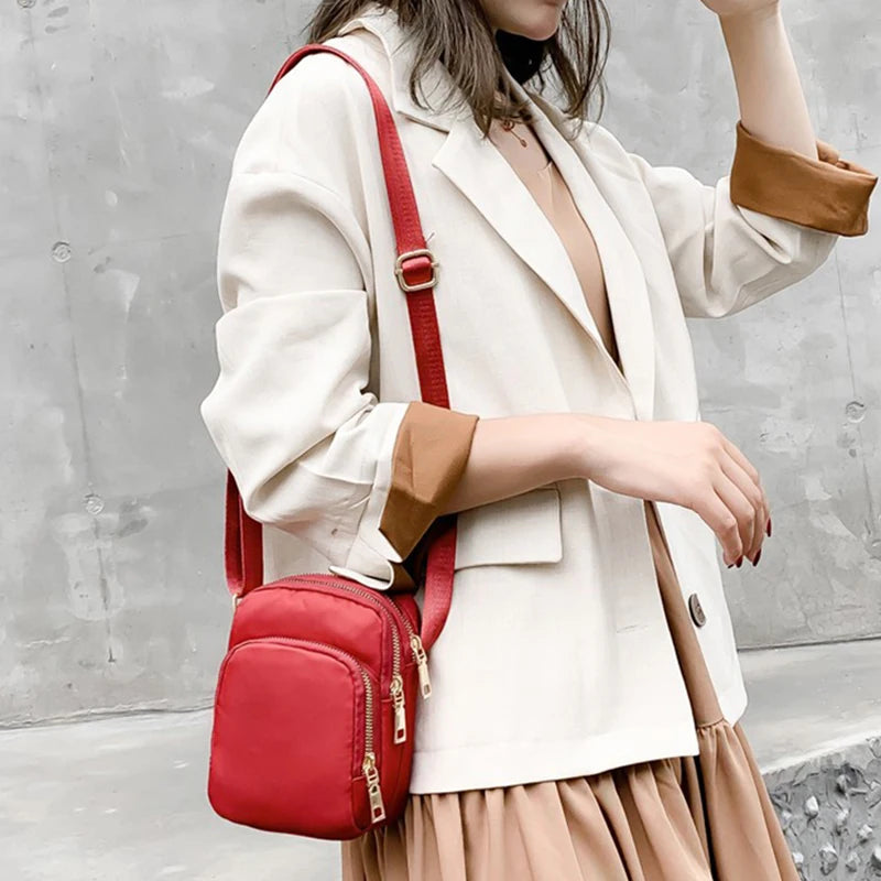 Nylon Mini Shoulder Bag for Women Crossbody Handbag