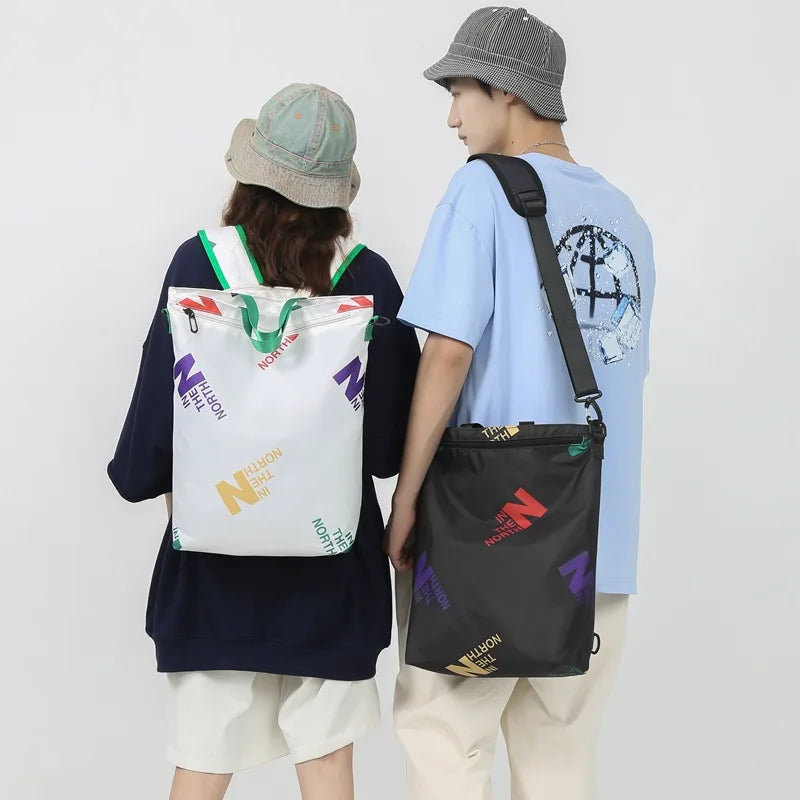 Nylon Women Backpack Female Bookbag Teenage Girls Printed Letter Mochila