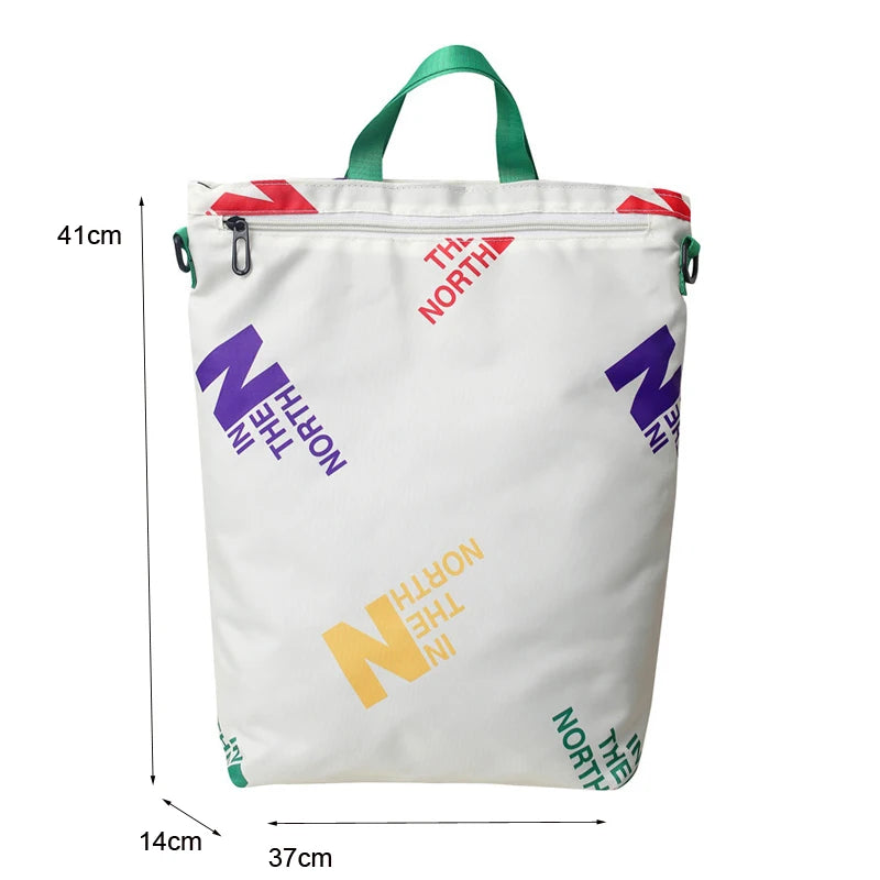 Nylon Women Backpack Female Bookbag Teenage Girls Printed Letter Mochila