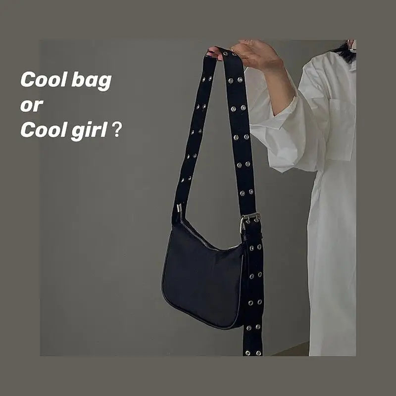 Nylon Women Shoulder Bags Ladies Hobos Armpit Bag Vintage