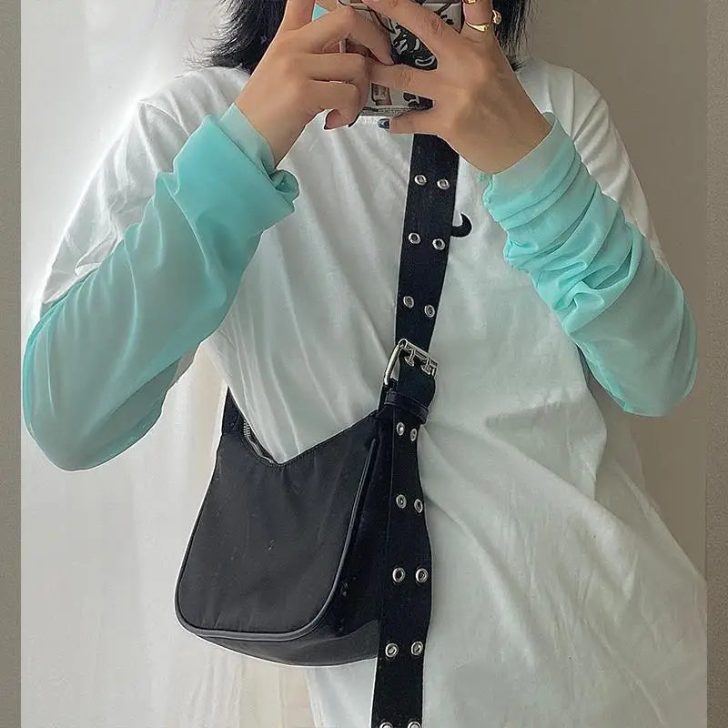 Nylon Women Shoulder Bags Ladies Hobos Armpit Bag Vintage