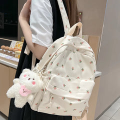 Nylon Women's Anti-Theft Backpack School Bag Teen Girl Shoulder Bag