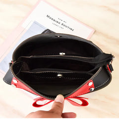 One-shoulder Bucket Bag Female Autumn Portable Bow Hit Messenger Bag
