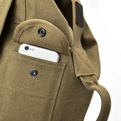 Canvas Backpack Large Capacity Sport Rucksack for Men