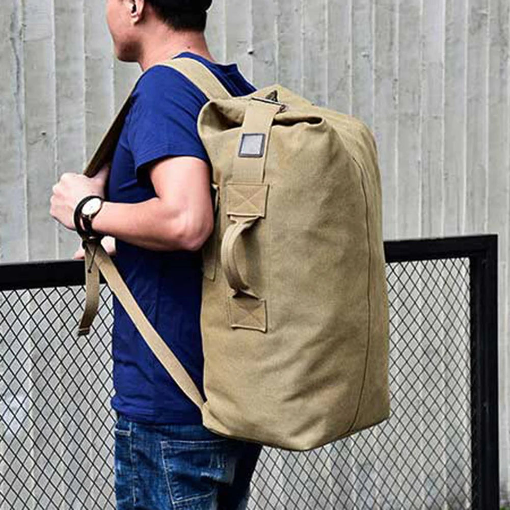 Canvas Backpack Large Capacity Sport Rucksack for Men