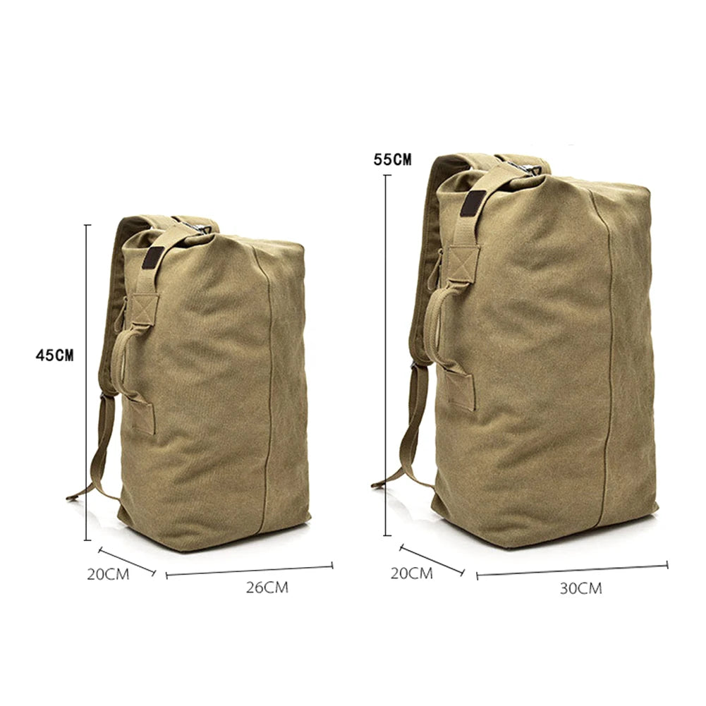 Canvas Backpack Large Capacity Sport Rucksack for Men