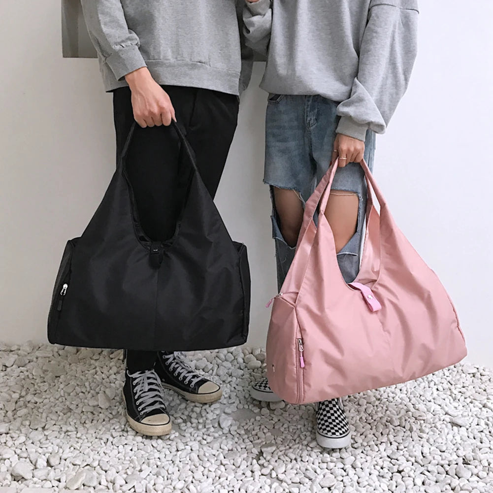 Oxford Cloth Women Shoulder Bags Ladies Travel Fitness Yoga Sports Tote Solid Ca