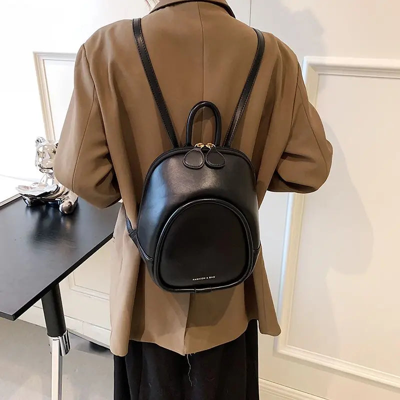 PU Leather Backpack Women Texture Bags Travel Knapsack Large Capacity