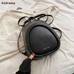 PU Leather Backpack Women Texture Bags Travel Knapsack Large Capacity