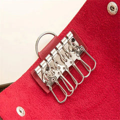 PU Leather Car Key Wallet Solid Key Holder Housekeeper Keys Organizer Key Case
