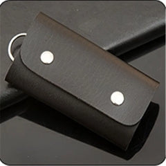 PU Leather Car Key Wallet Solid Key Holder Housekeeper Keys Organizer Key Case