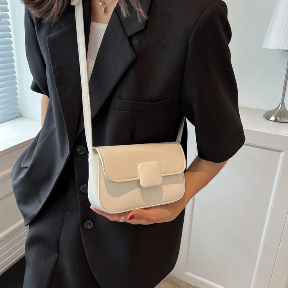 PU Leather Shoulder Crossbody Bag Women Candy Handbags Lipstick Square Sling Pur