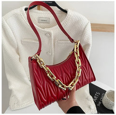 PU Leather Women's Shoulder Underarm Bags Solid Handbags Girls Phone Purses