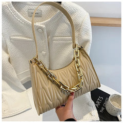 PU Leather Women's Shoulder Underarm Bags Solid Handbags Girls Phone Purses