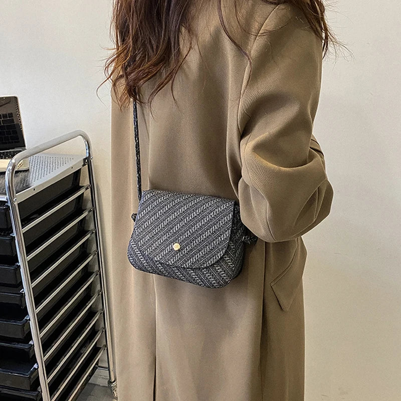 Small Crossbody Bags Women Mini Retro Patchwork Shoulder Messenger Bag Clutch