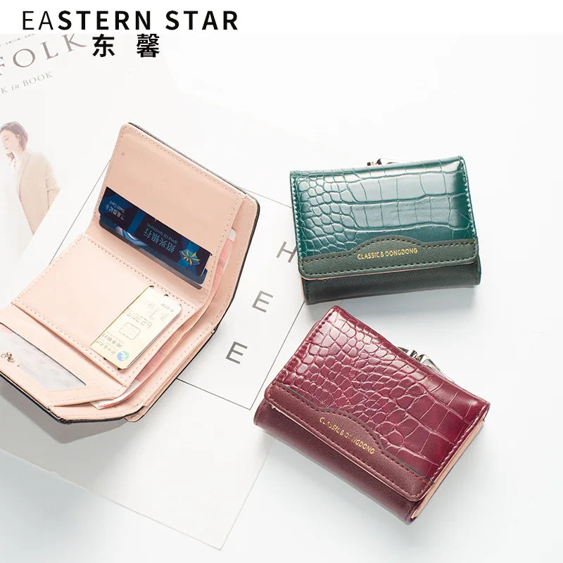 PU Small Short Wallet Women Hasp Boutique Retro Niche Small Delicate