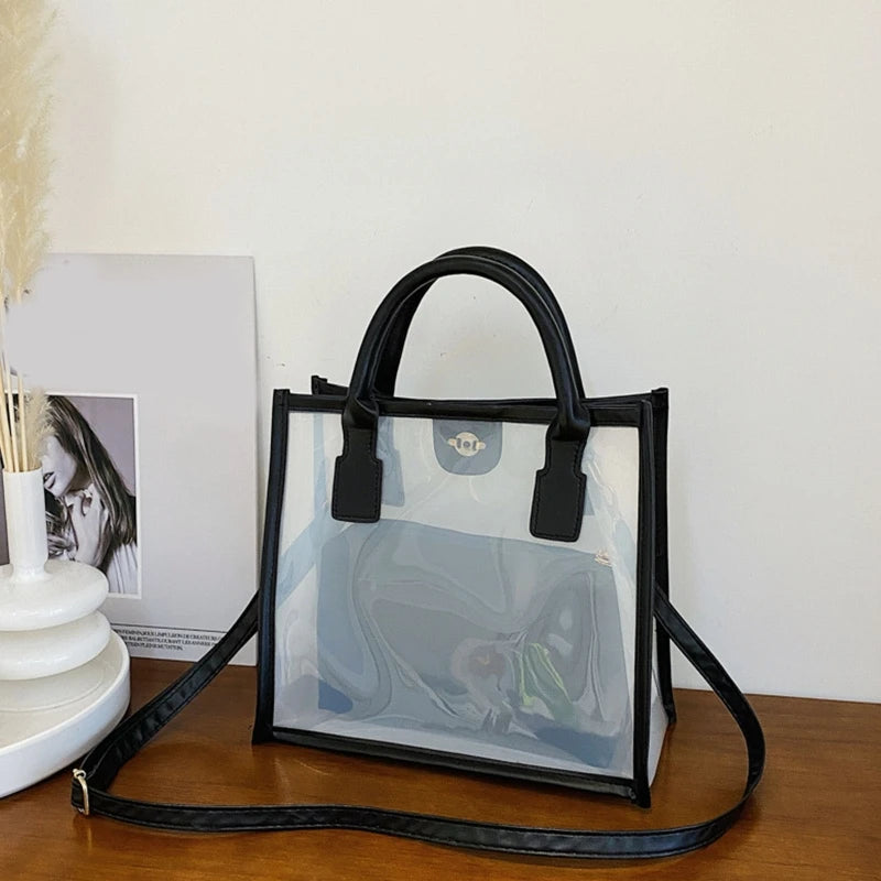 Small PVC Transparent Handbag Summer Clear Shoulder Bag