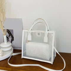 Small PVC Transparent Handbag Summer Clear Shoulder Bag
