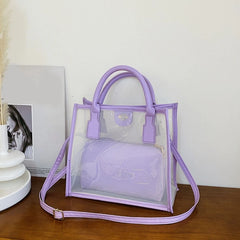 Small PVC Transparent Handbag Summer Clear Shoulder Bag