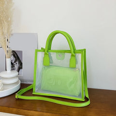 Small PVC Transparent Handbag Summer Clear Shoulder Bag
