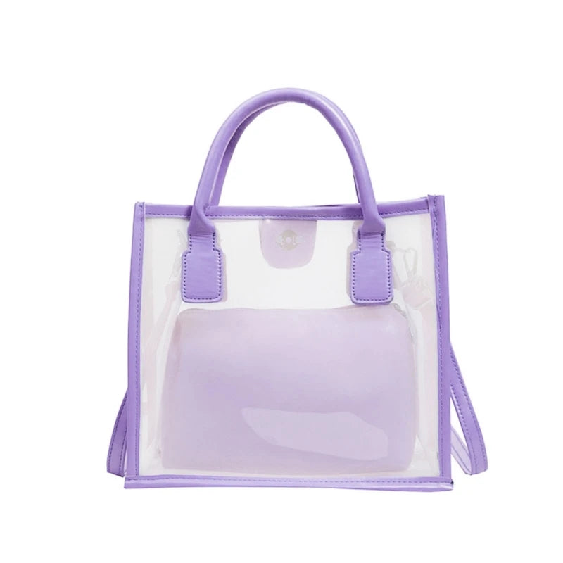 Small PVC Jelly Bag Clear Shoulder Crossbody for Girls