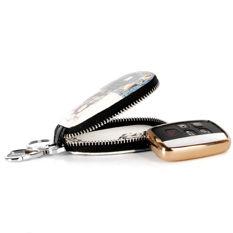 Women Girls Key Bag Leather Key Wallets Keychain Pouch