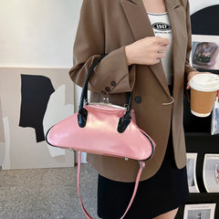 Patent Leather Shell Bag Women Handbags Top-handle Shoulder Bag