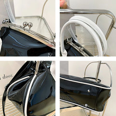 Patent Leather Shell Bag Women Handbags Top-handle Shoulder Bag