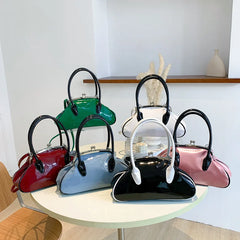 Patent Leather Shell Bag Women Handbags Top-handle Shoulder Bag
