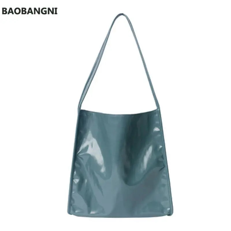 Vintage Patent Leather Shoulder Bag Women