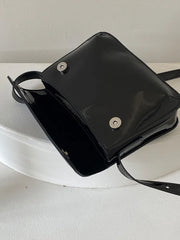 Red Patent Leather Sling Bag PU Crossbody Shoulder Messenger Bag