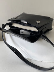 Red Patent Leather Sling Bag PU Crossbody Shoulder Messenger Bag