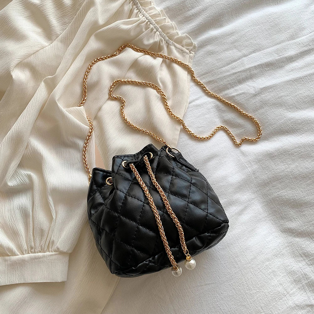 Plush Crossbody Bags Drawstring Handbag Small Purse Top-Handle Bag