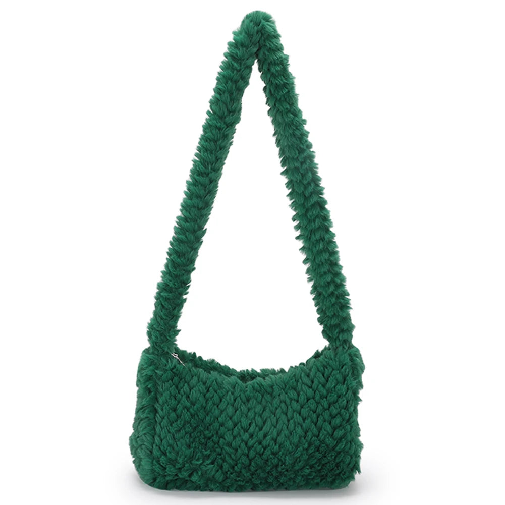 Solid Women Shoulder Handbag Casual Zipper Underarm Bag
