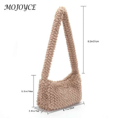 Solid Women Shoulder Handbag Casual Zipper Underarm Bag