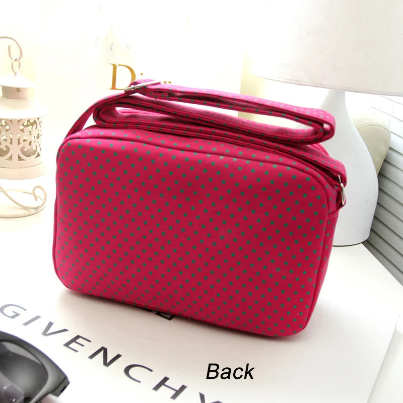Multicolor Polka Dot Crossbody Bag Nylon Shoulder Messenger Phone Bag