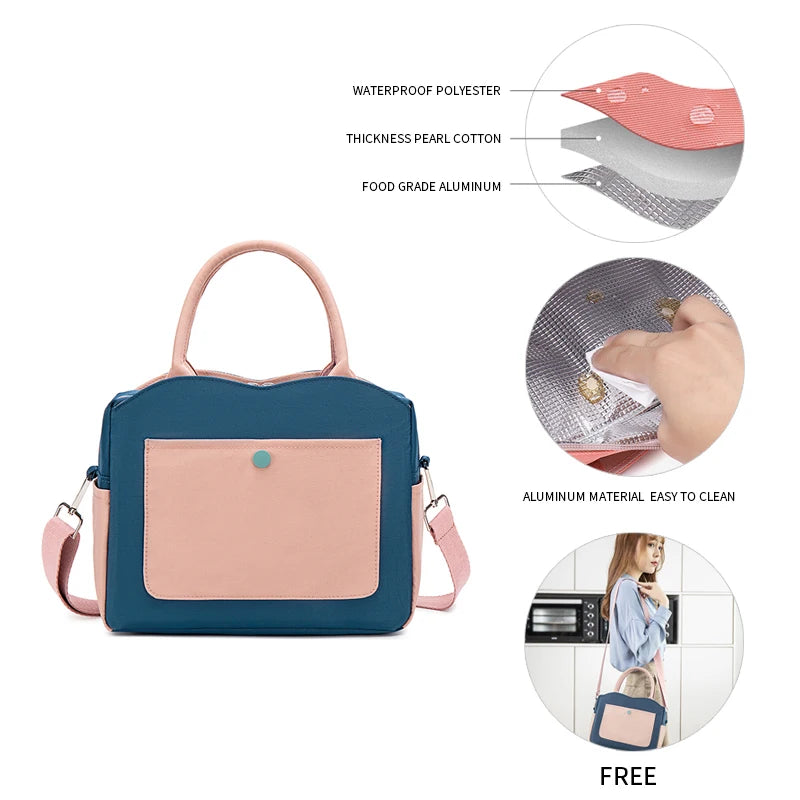 Insulated Lunch Bag Tote Cooler Bento Pouch