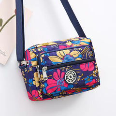 Flower Women Shoulder Bag Large Capacity Waterproof Polyester Solid Crossbody