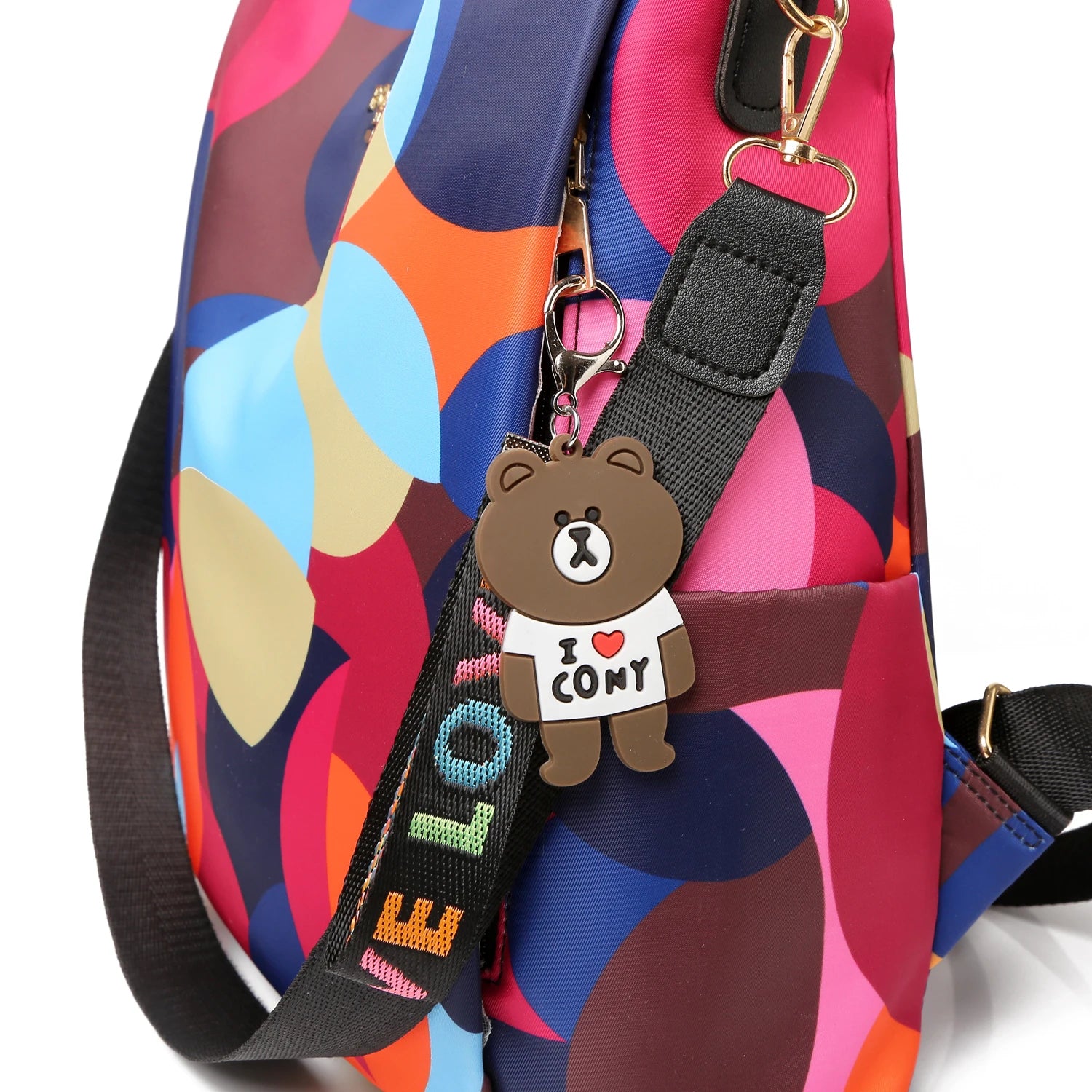 Waterproof Women Backpack Oxford School Bag Large Capacity Anti Theft Multi-Func