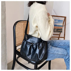 PU Crossbody Bags for Women Pleated Messenger Bag Ladies Hand Bags