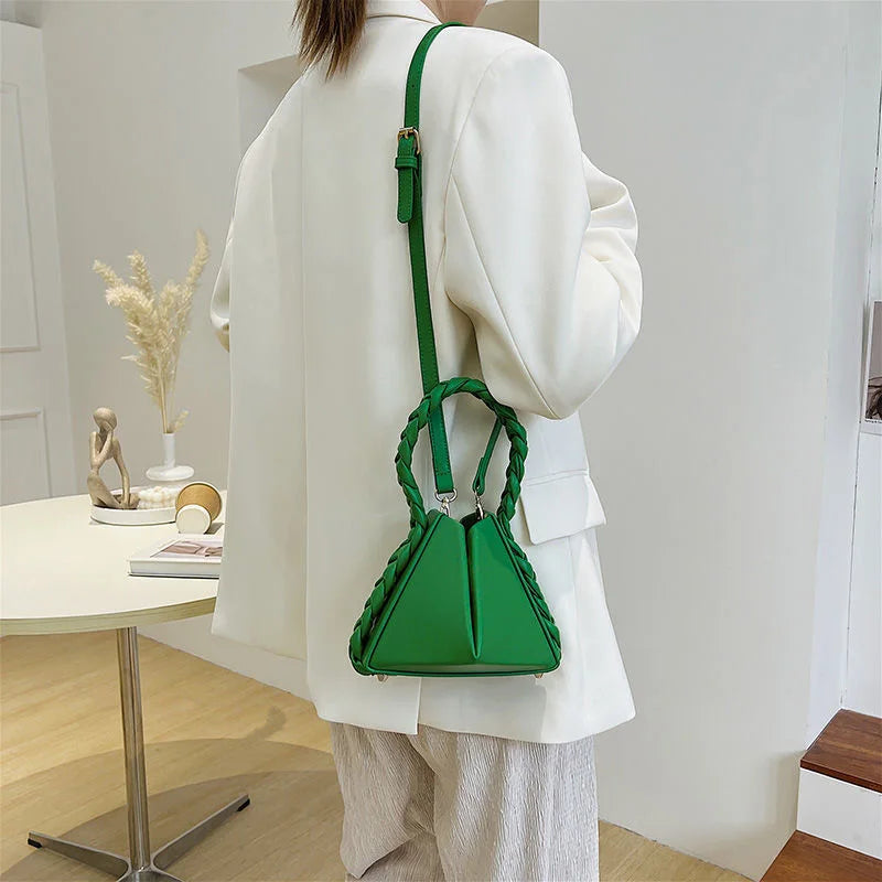 PU Leather Casual Chain Purse Ladies Shoulder Bag Niche Handbag