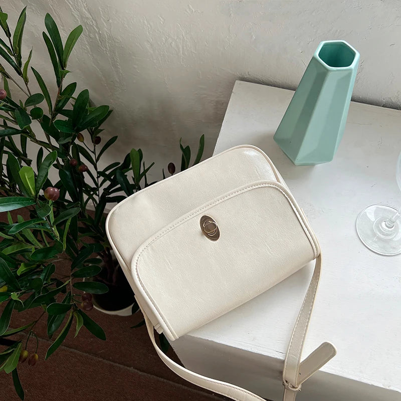 Small Square Bag Purse Solid Ladies Shoulder Bag