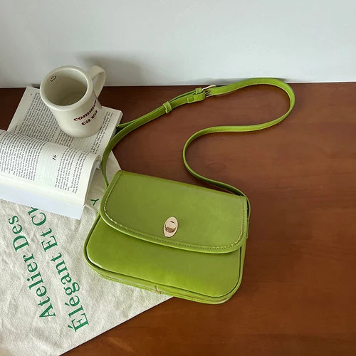 Small Square Bag Purse Solid Ladies Shoulder Bag