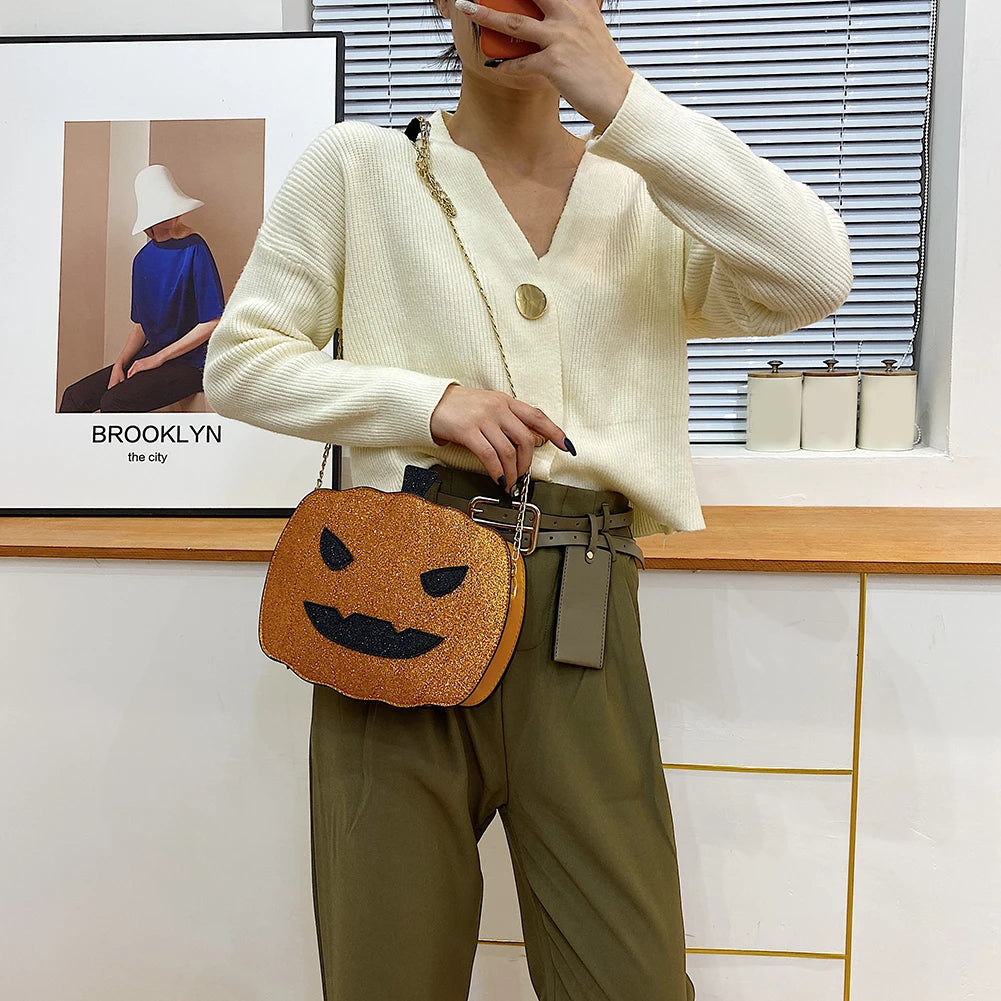 Pumpkin Shape Shoulder Bags Messenger Purse Handbags