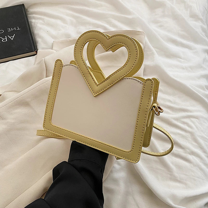 Small Tote Bag PU Leather Shoulder Bags for Women Ins Female